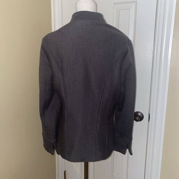 Coldwater Creek Wool Cardigan Blazer Sweater Jacket 10 Gray - Picture 5 of 8